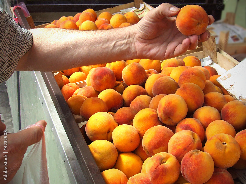 buying peaches