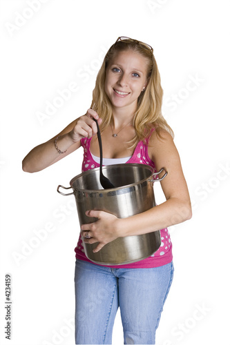 Obraz na plátne stirring a pot