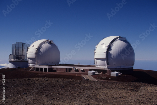 Subaru and dual Keck Observatories, Mauna Kea, Hawaii