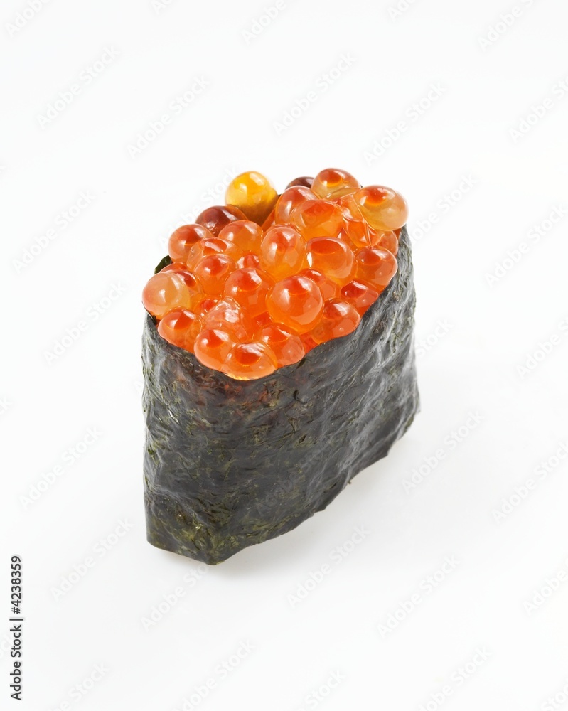 Isolated Japanese food sushi on white background