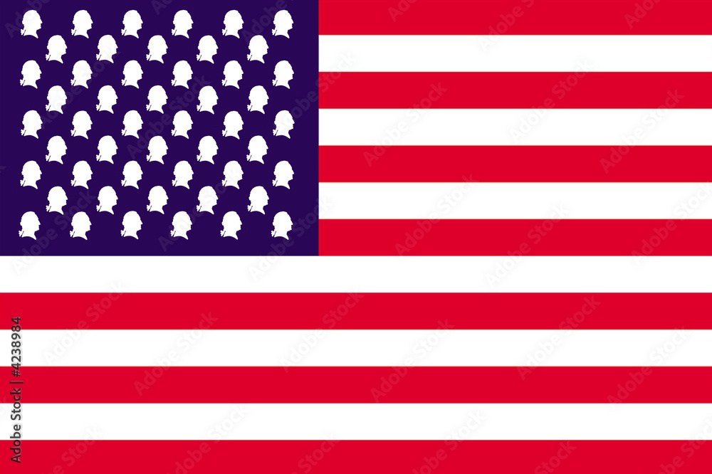 Naklejka premium Washington flag