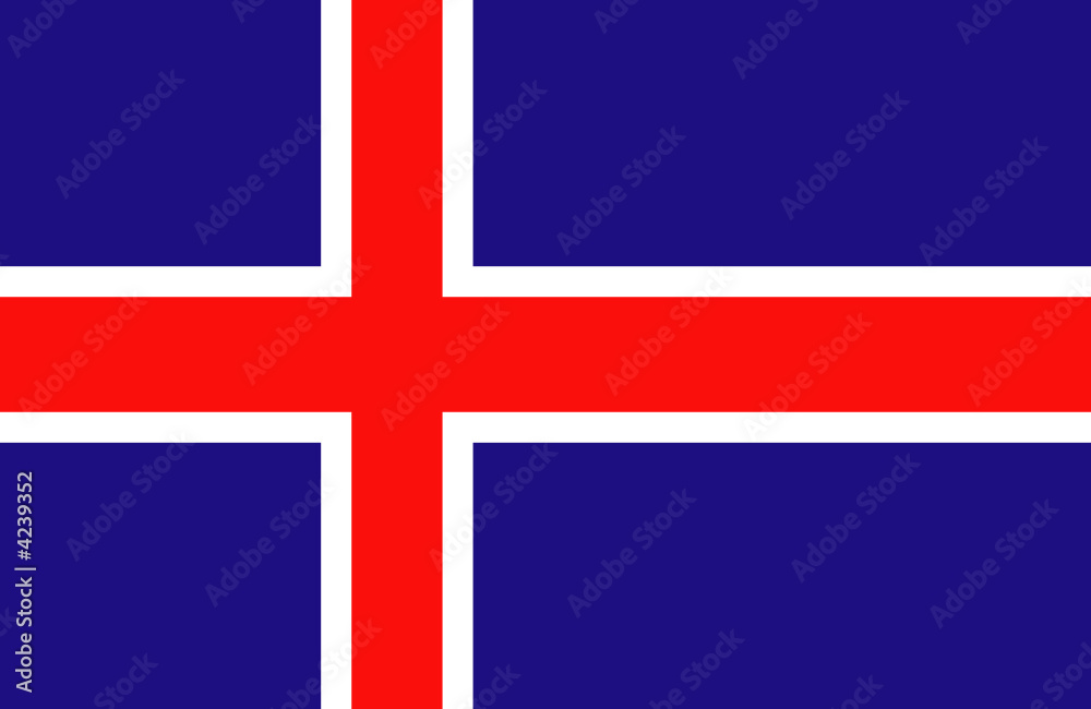 Fototapeta premium Drapeau islandais