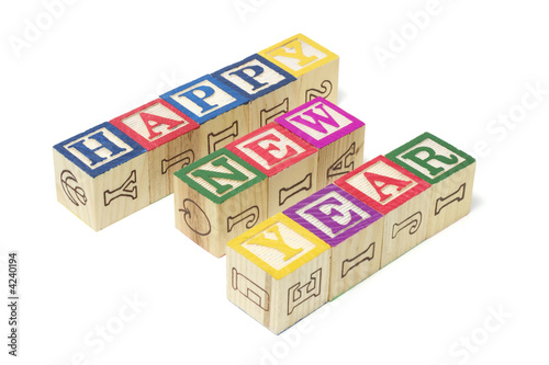 Alphabet Blocks - Happy New Year