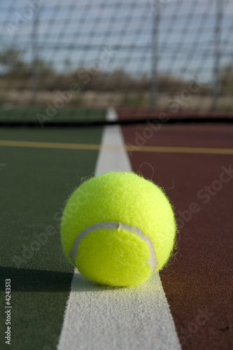 Tennis Ball on the Line