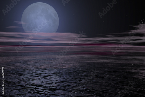 Fototapeta paysage de nuit