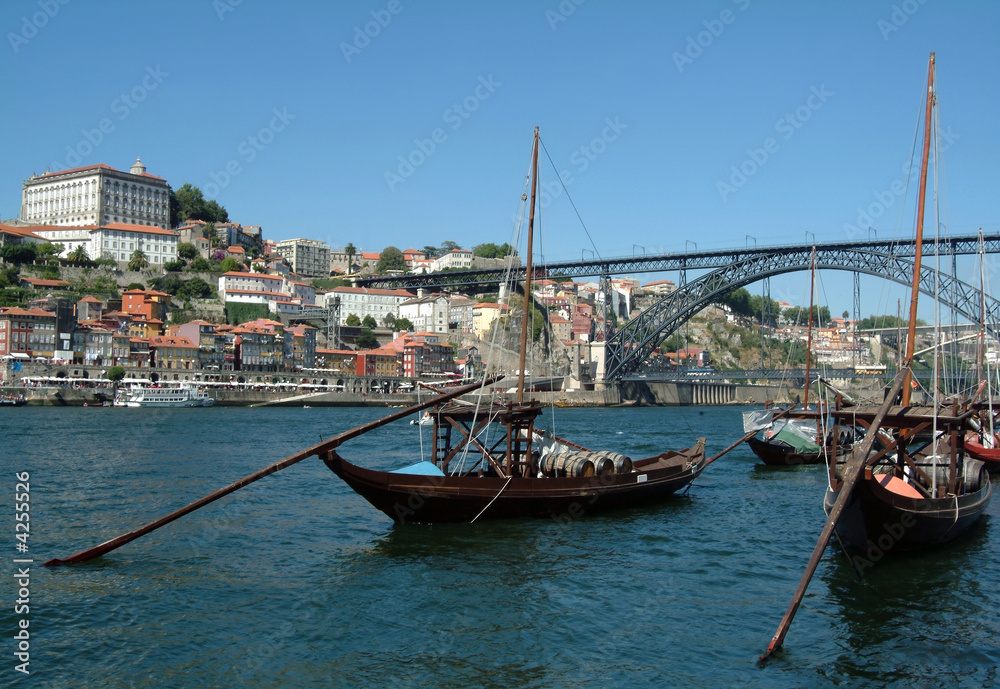 Typical boats at oporto city