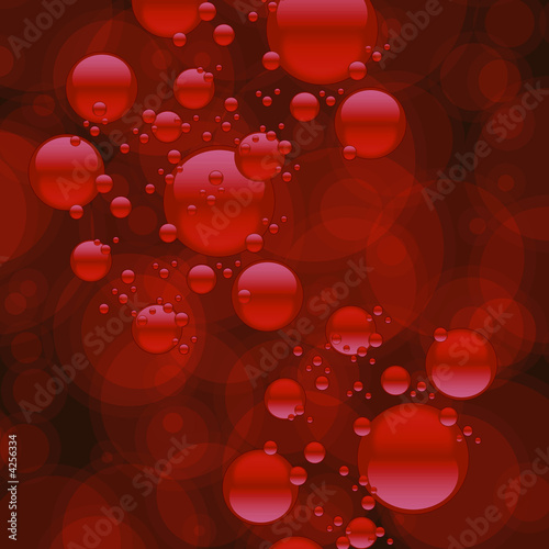 Abstract Red Bubbles Background