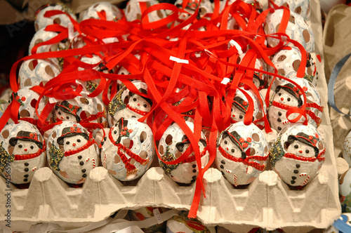Decorated Christmas eggs, Salzburg, Austria