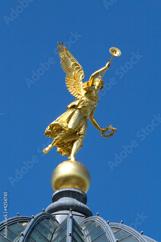 Gold angel on the blue sky (Dresden, Germany)