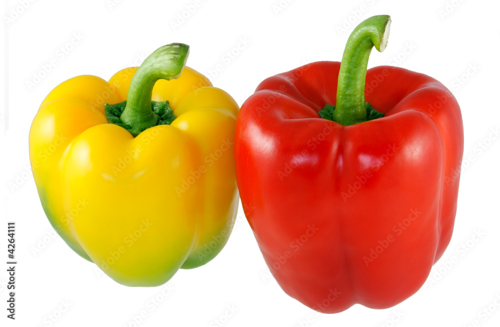 Poivron jaune et rouge Poivron jaune et rouge