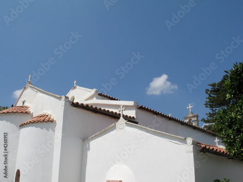 white old greek monastery in Crete, Greece