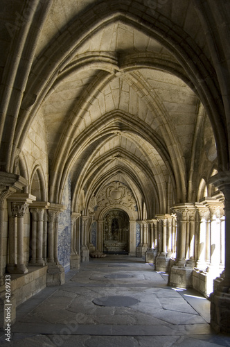 Cloister gallery of Se Cathedral in Porto  Portugal