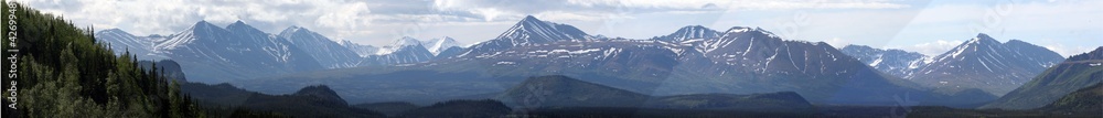 Panarama of the a Alaska Mountain Range