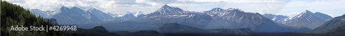 Panarama of the a Alaska Mountain Range photo
