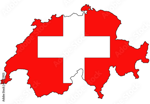 Fond de carte "Drapeau Suisse" détouré