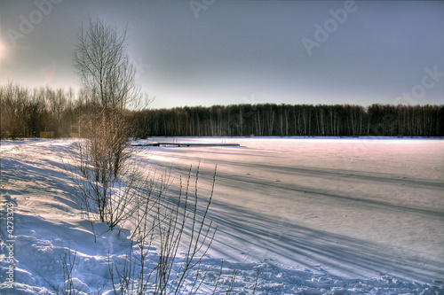 Frozen lake