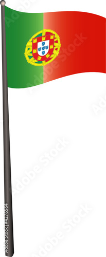 Drapeau portugais flottant