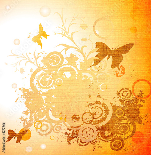 floral grunge design