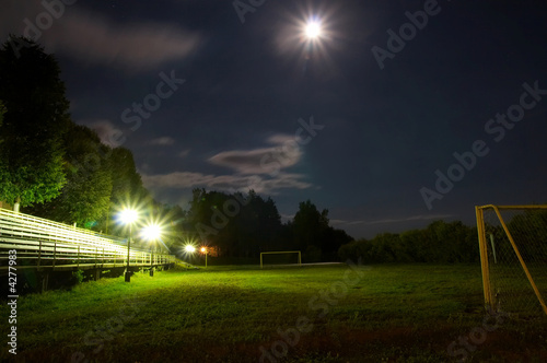 Soccer stadium by night