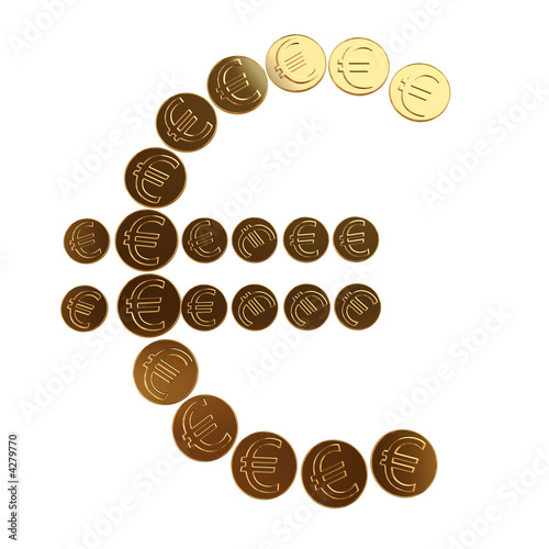 Euro coins symbol