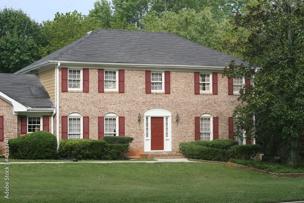 Obraz premium Brick House Red Trim