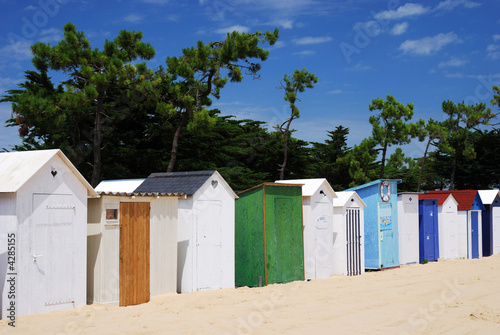 Coloured Beach huts under the sunlight II © luSh