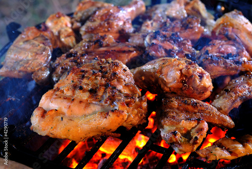 Chicken on grill