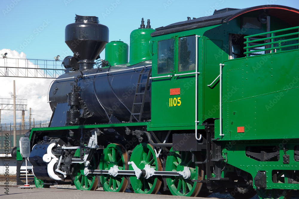 Naklejka premium Old locomotive