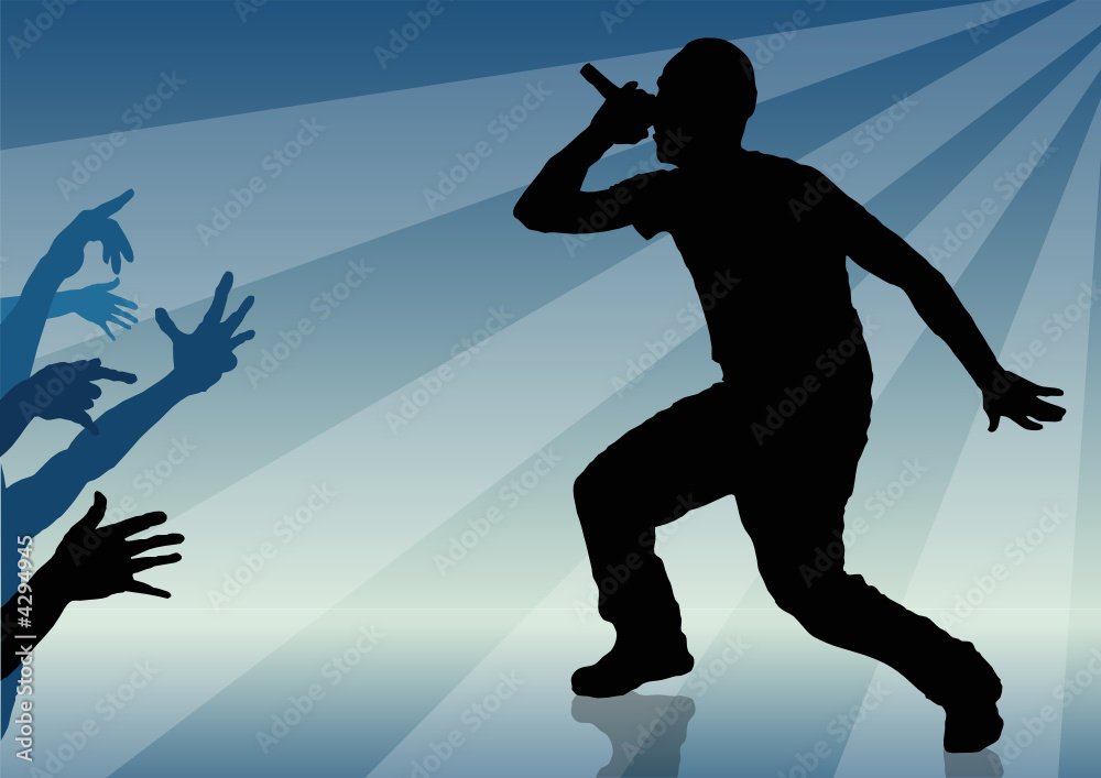 Obraz premium Rap singer
