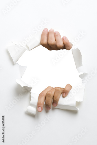 hands and hole