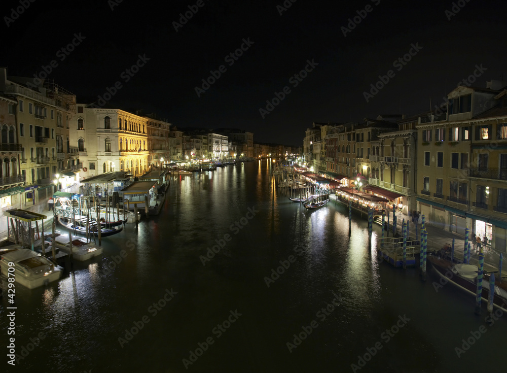 venice - grand canal at night