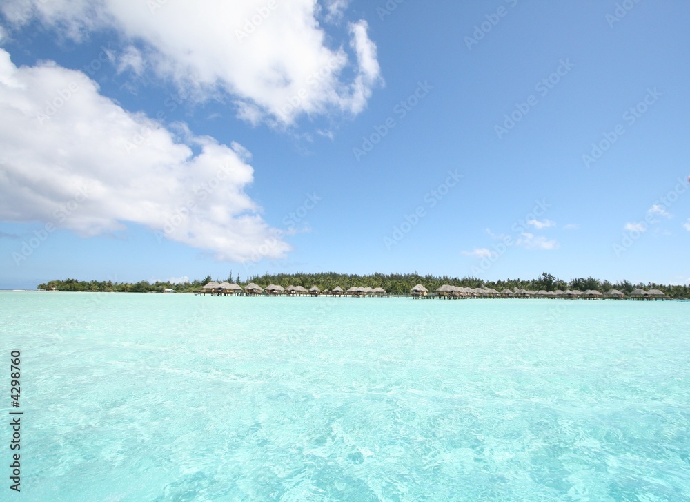 Fototapeta premium Turquesa en Bora Bora Pearl