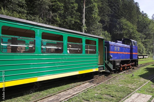 Old train at bieszczady poland