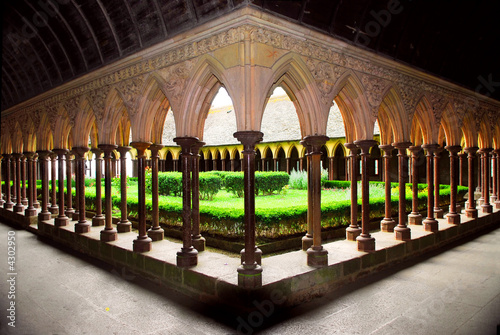 Mont Saint Michel cloister garden