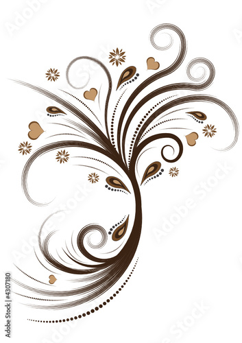 beautiful abstract vector floral design
