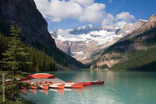 Canoes on Lake Louise