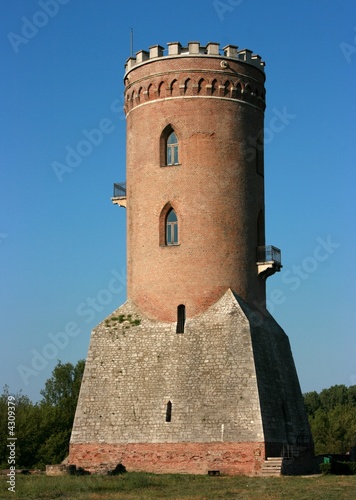 The ancient fortress tower - detail, Targoviste, Romania photo