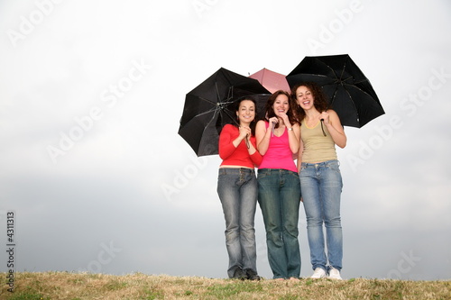 girls with umbrellas photo