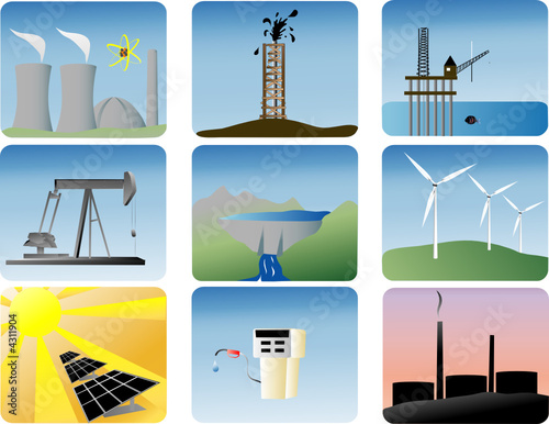 energy icons set