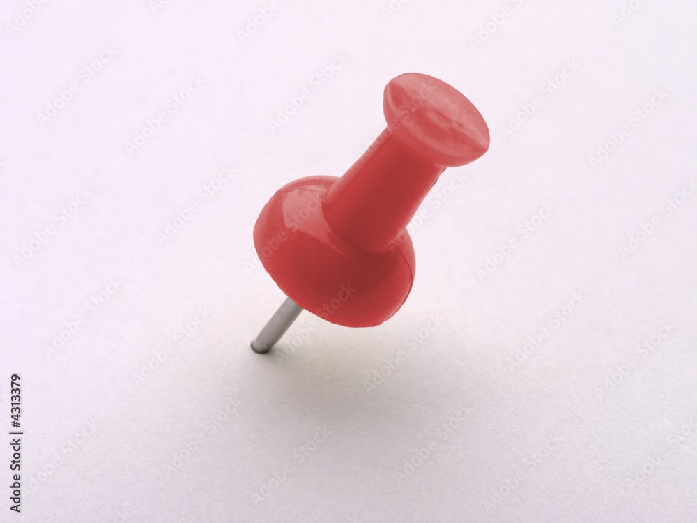 multicolored push pins on white - red multicolored push pins on white - red