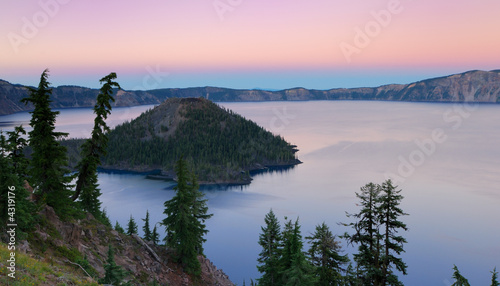 Sunset at the Crater Lake