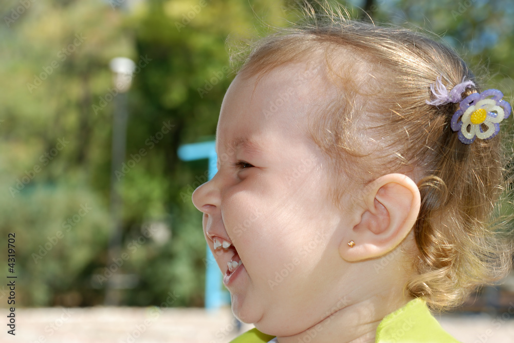 laughing the girl