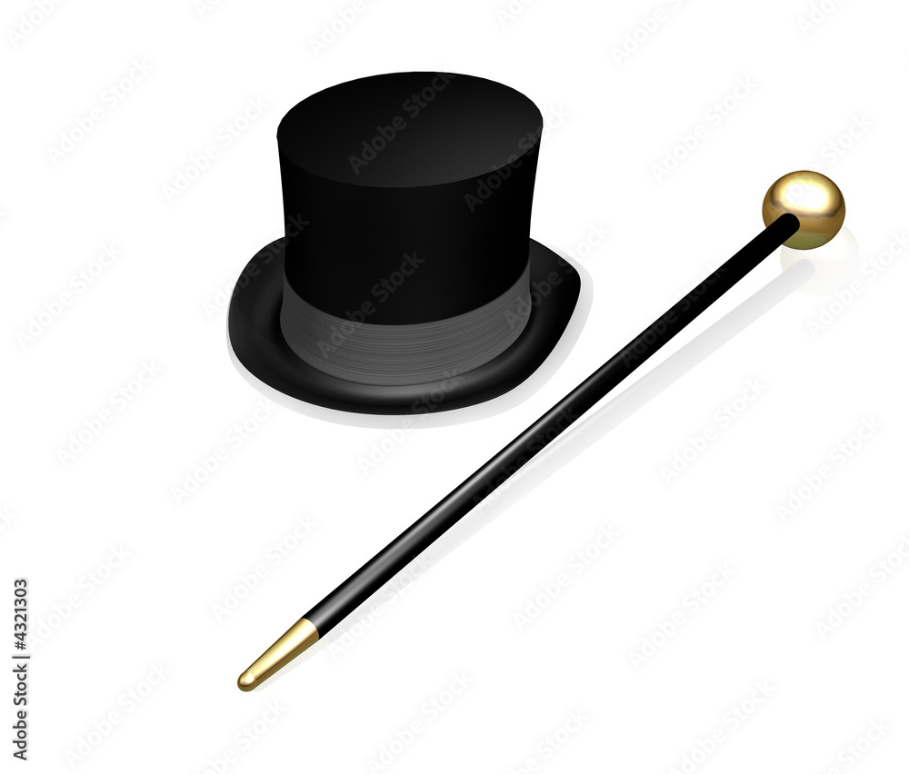 Top Hat And Cane Clipart