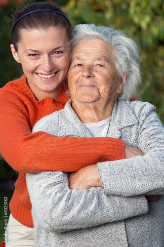 Young woman and her grandmother