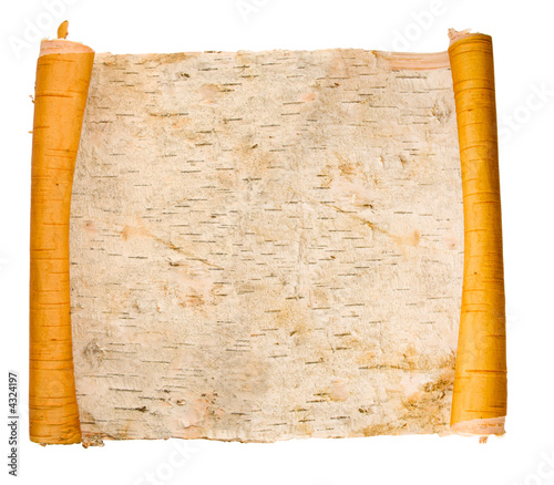 Принти на полотні expanded birchen bark scroll isolated on white