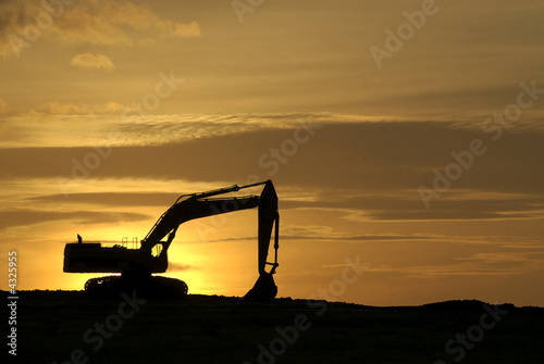 Construction site with Back Hoe