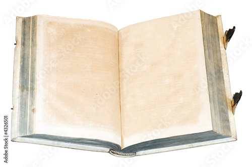 Open old book