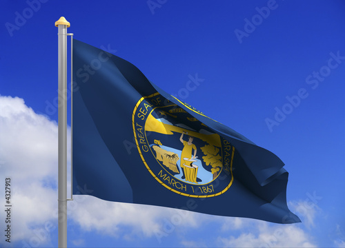 Nebraska flag (include clipping path)