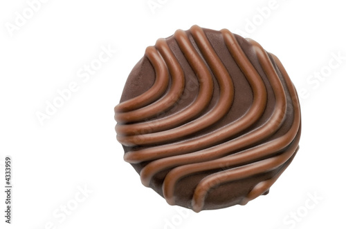Chocolate candy closeup w/ clipping path