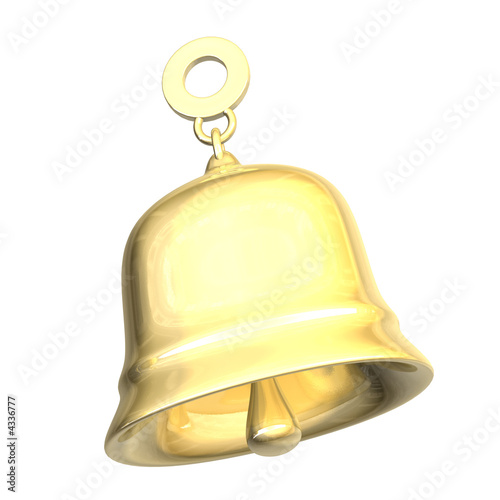 campanella in oro - golden bell - 3d photo